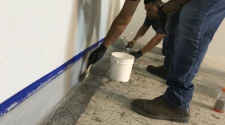 Garage concrete repair and prep