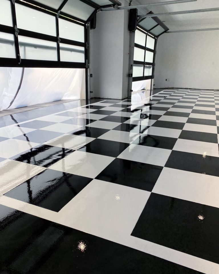 Finished garage floor project